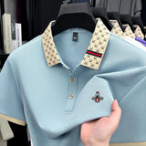Men's Embroidered Jacquard Polo Shirt – Summer Style