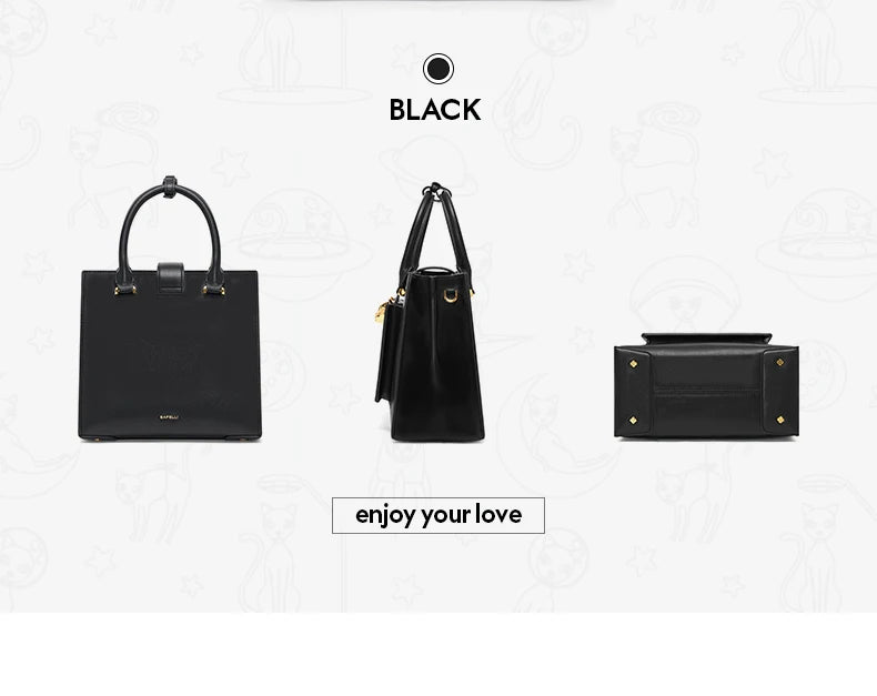 BAFELLI 2026 WOMEN'S NEW HANDBAG CAT LUXURY LEATHER FASHION BUSINESS SHOULDER STYLISH CASUAL CROSSBODY FEMALE PURSE OFFICE LADY