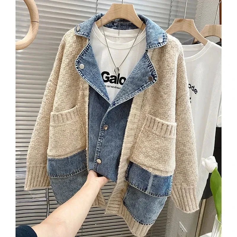 Layered Denim Jacket | Autumn/Winter Mixed-Media Streetwear