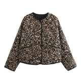 2024 Autumn New Product European And American Style Women's Snake Skin Fashion Printed Button Long Sleeve Jacket