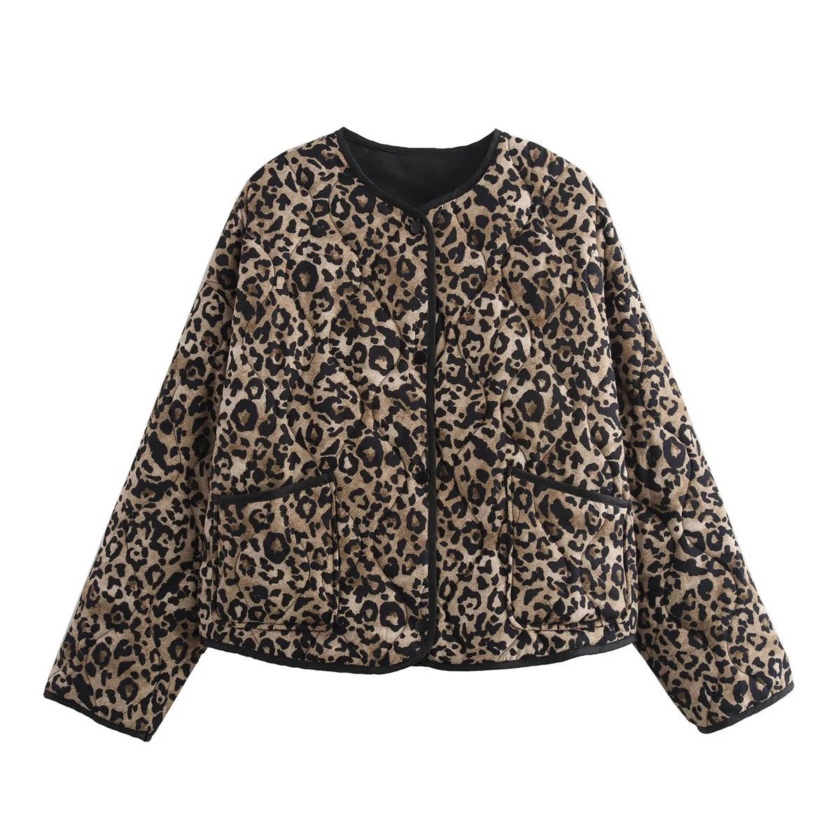 2024 Autumn New Product European And American Style Women's Snake Skin Fashion Printed Button Long Sleeve Jacket