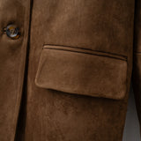 2025 Fall / Autumn Winter New Women Fashion Suede Basic Jacket Basic Blazer