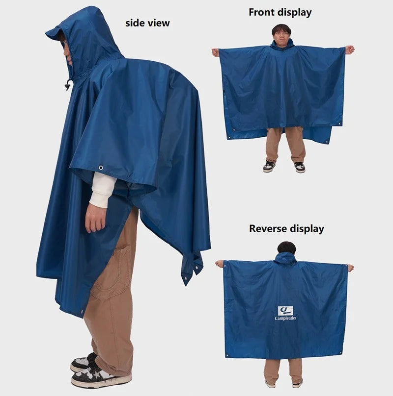 Men's Waterproof Hooded Raincoat – All-Weather Poncho