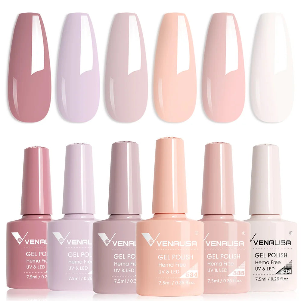 Venalisa HEMA-Free Gel Polish Kit | 6 Shades, 7.5ml