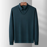 Men's Contrast Polo Shirt – Relaxed Long Sleeve Layered Look