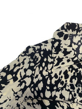 Elegant Print Belted Midi Dress
