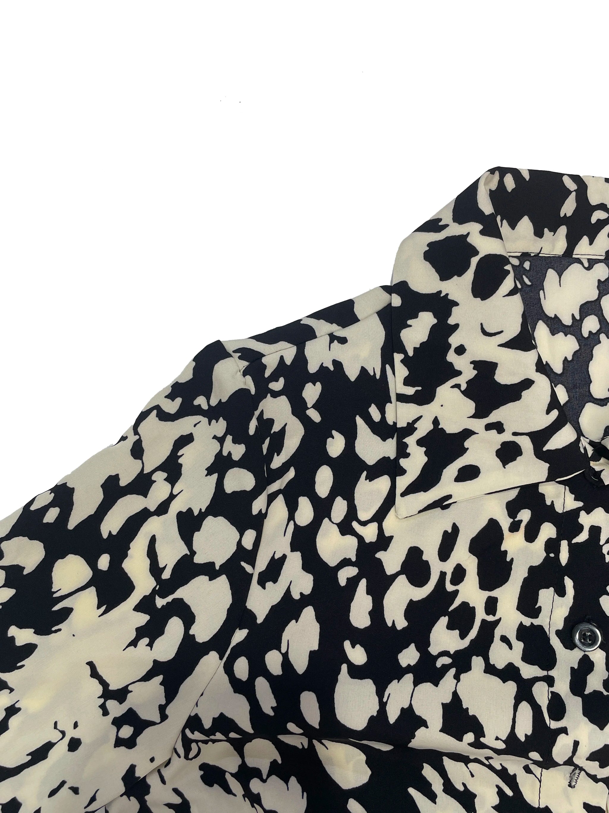 Elegant Print Belted Midi Dress