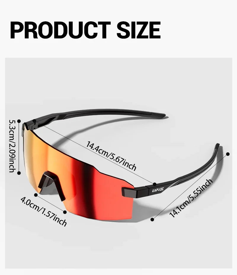 Kapvoe Fashion Sunglasses for Men Photochromic Runnning Glasses Light-Weight Cycling Glasses Bike Women UV400 Hiking Eyewear