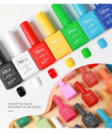 MXSI 60-Color Gel Nail Polish Kit – Glitter UV Set