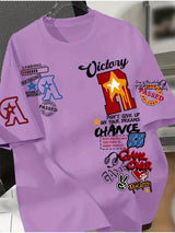 Men's USA-Made Graffiti Print Streetwear T-Shirt