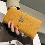 Genuine Leather Wallet Women Long Clutch Fashion Luxury Brand Ladies Purses Card Holder Zipper Coin Pocket High Quality Billfold