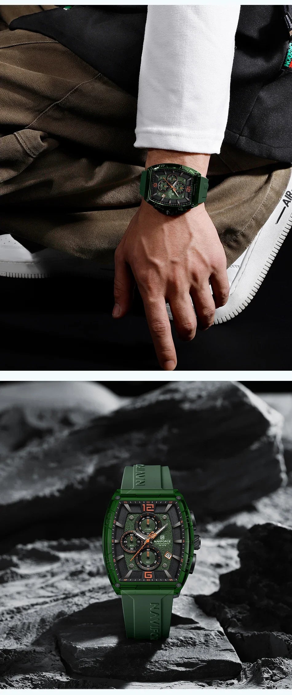 Men’s Waterproof Quartz Watch - Silicone Sport Strap