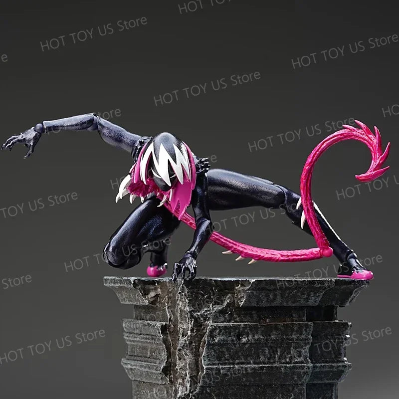 NEW KO KAIYODO REVOLTECH SPIDERMAN GWENOM Anime Action Figures Revoltech Amazing Yamaguchi Gwenom Venomized Gwen Stacy Model Toy