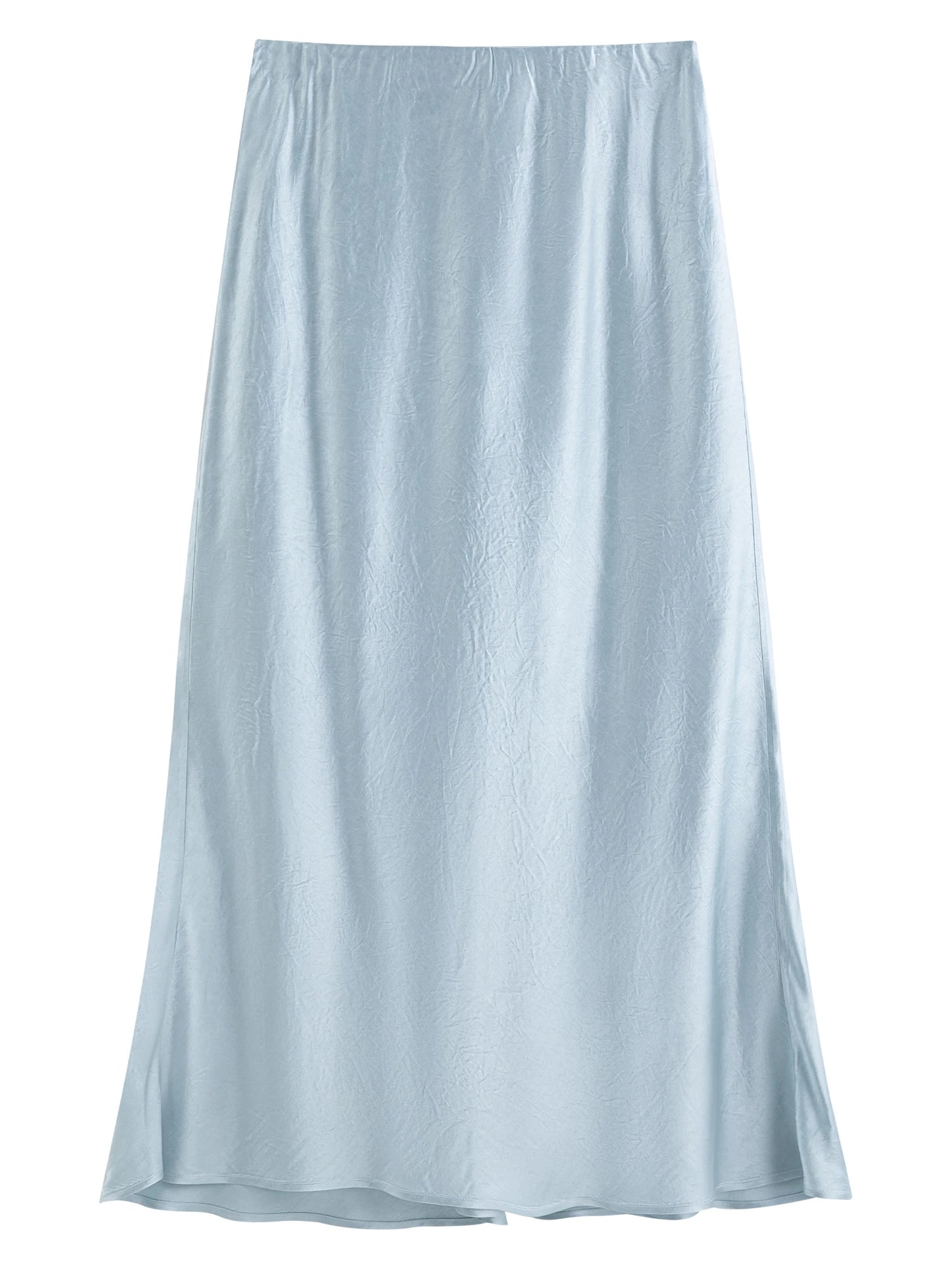 Acetate Trumpet Midi Skirt – Elegant Drape