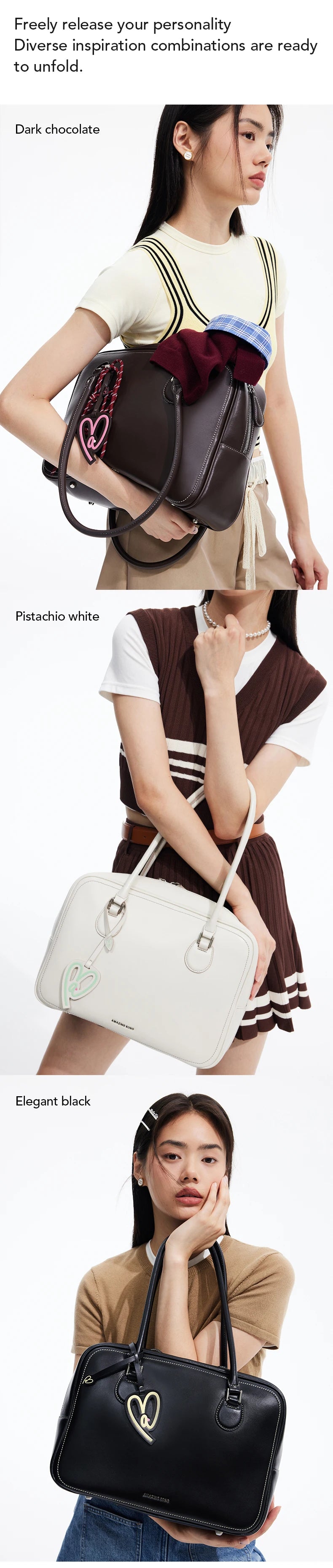 Amazing Song Toast Bag Large Leather Crossbody