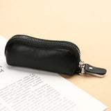 EDC Keychain for Women Genuine Leather Key Box for Car Keys Holder Case Mini  Pocket Card Wallet Coin Pouch Women's Purses