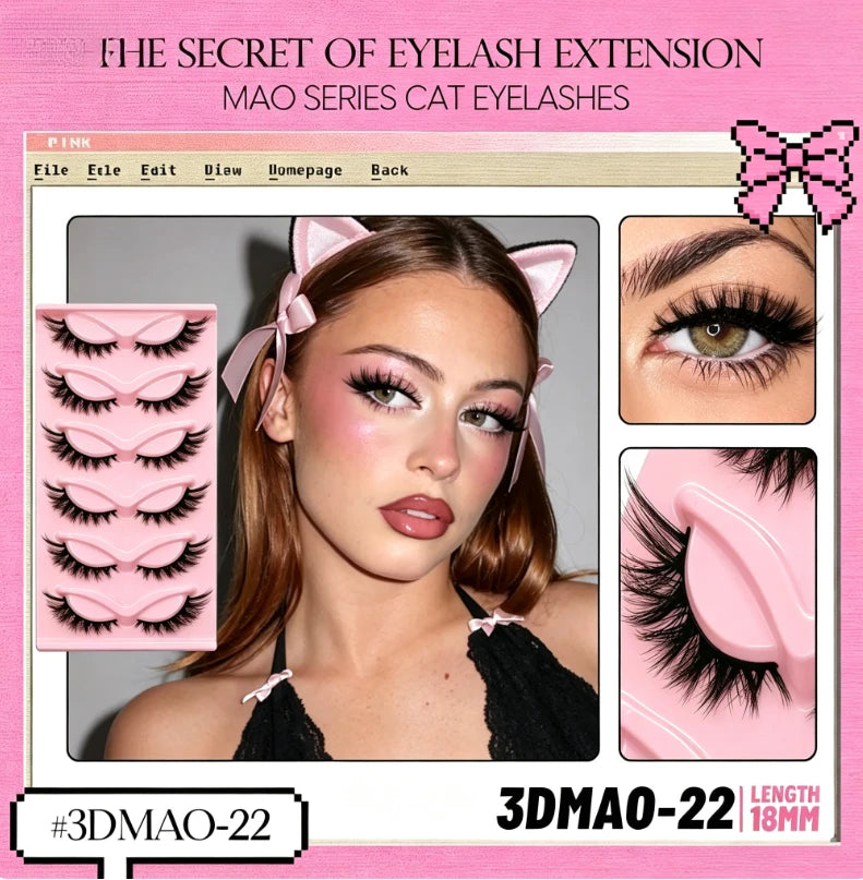 Optional 5Pairs 20Pairs Russian Strip Lashes 3D Mink Lashes Natural Dramatic Style Household Salon Eyelash Supply