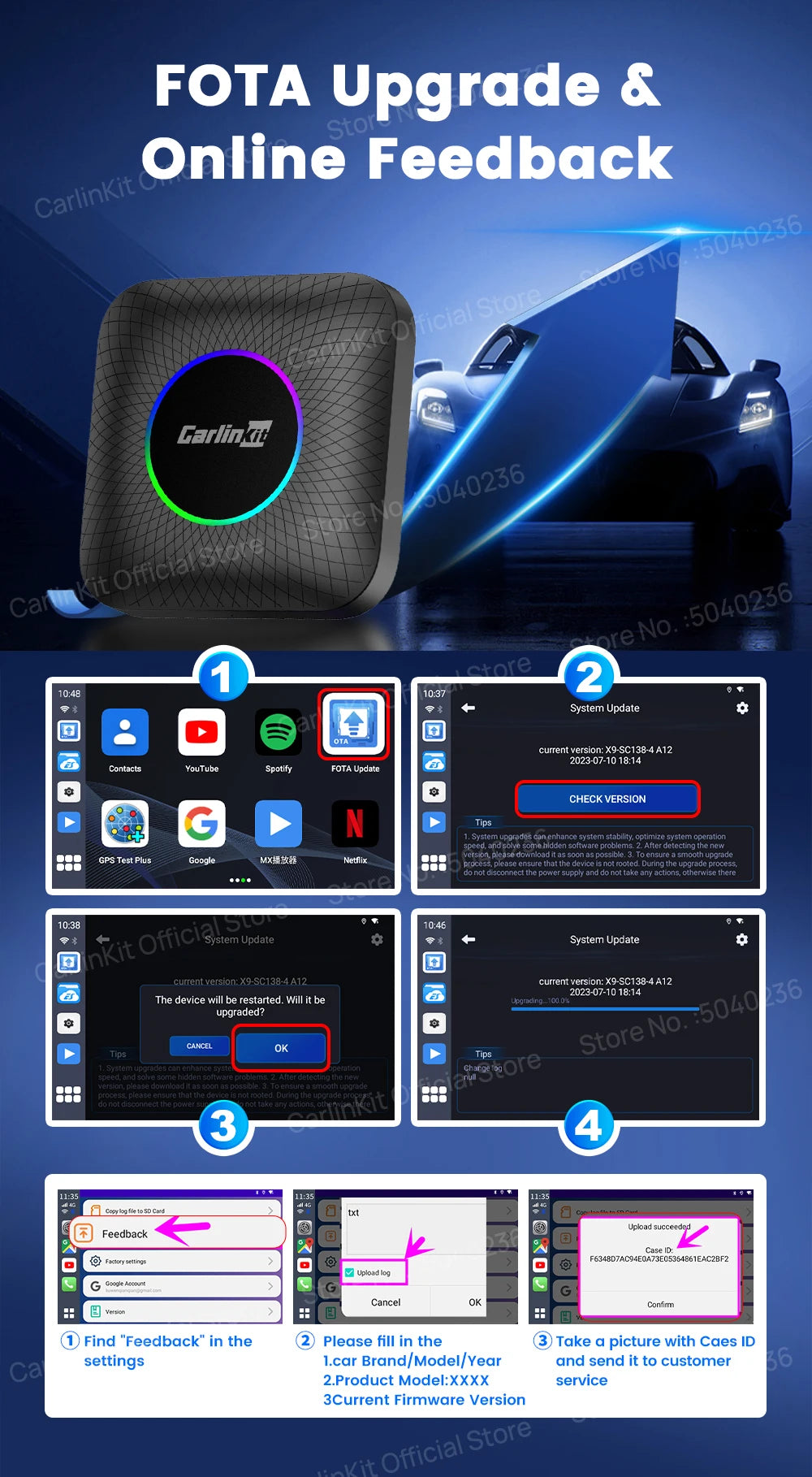 CarlinKit Wireless CarPlay & Android Auto AI Box