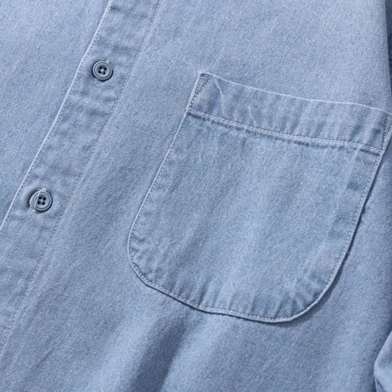 Classic Black Denim Shirt Men's Autumn New Fashion Loose Korean Casual Long-sleeved Jean Shirts Comfortable Male Clothes