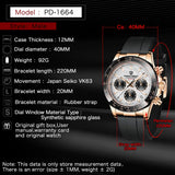 V2 PAGANI DESIGN 40MM Men's Quartz Watch Luxury Sapphire Stainless Steel 100m Waterproof Multi functional Men's Timing Watch