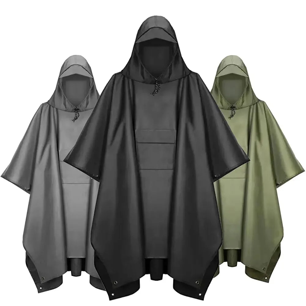 3-in-1 Waterproof Raincoat | Lightweight Outdoor Rain Cover
