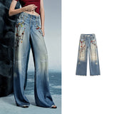 TOYOUTH Women Denim Jean 2025 Spring New Long Pants 8518053