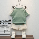 Boys' Summer Cotton Letter Print Set