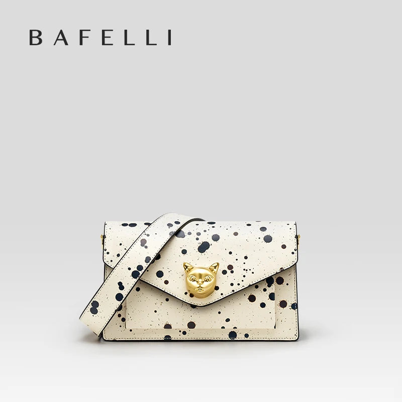 Bafelli Genuine Leather Flap Crossbody Bag – 2026 Collection