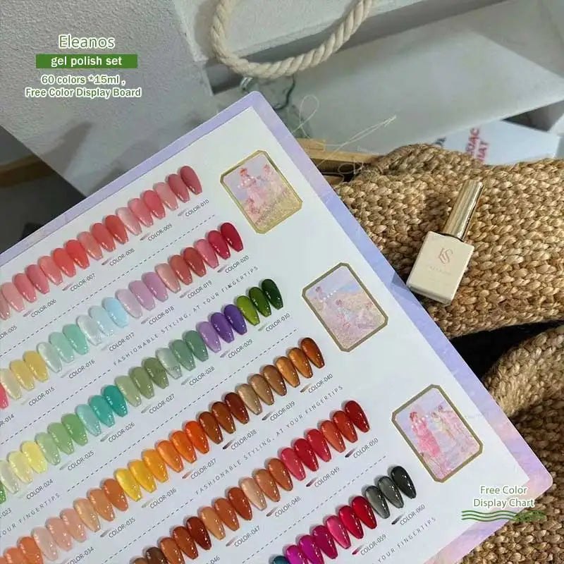 Eleanos 60-Piece Jelly Opal Gel Polish Set