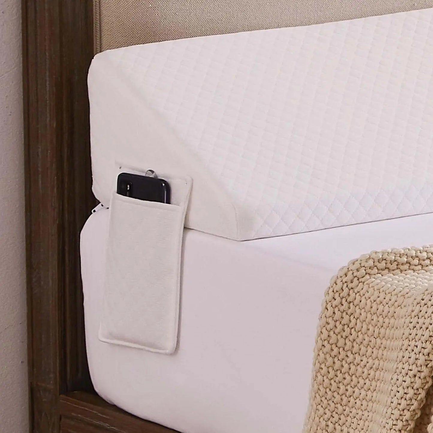 Bed Wedge Pillow-Adjustable 0-7" Gap Filler for Headboard & Mattress/Wall, Backrest, Bed Pillows for Snoring, Spinal Alignment