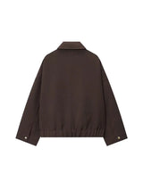 NLZGMSJ Women's 2025 Autumn Elegant Clothing Jacket Vintage Lapel Collar Zipper Full Sleeve Pocket Coat Lady Outerwears