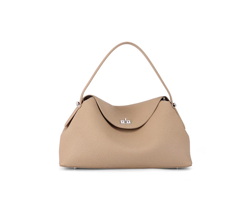Women's genuine leather handbag fashionable retro designer luxury bag high-quality cowhide large capacity casual shopping bag