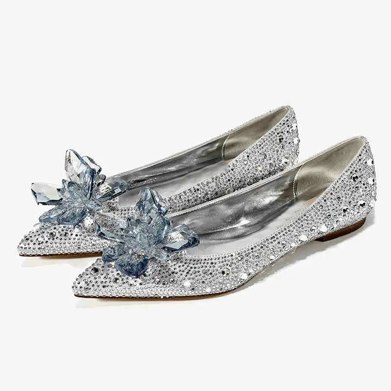 Women's Rhinestone Pointed-Toe Wedding Pumps