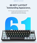 APAYADO K61 Mini Mechanical Keyboard – RGB 61-Key