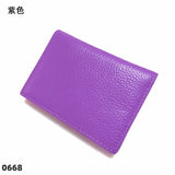 Dropshipping Custom Name Genuine Leather Men Women Business Card Holder Bifold Credit Card Case With ID Window