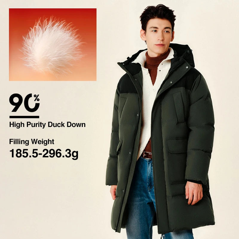 Semir Men's Premium Long Down Jacket | Waterproof
