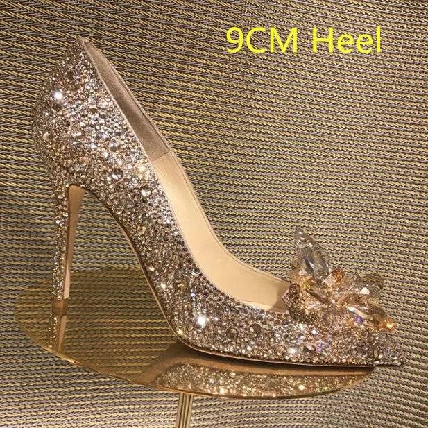 Women's Rhinestone Pointed-Toe Wedding Pumps