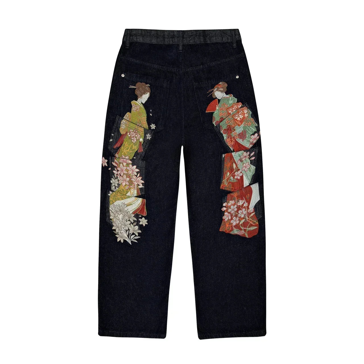 Dragon Embroidery Y2K Baggy Jeans