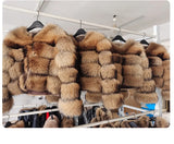 Luxury Women’s Real Raccoon & Fox Fur Jacket | Premium Winter Outerwear