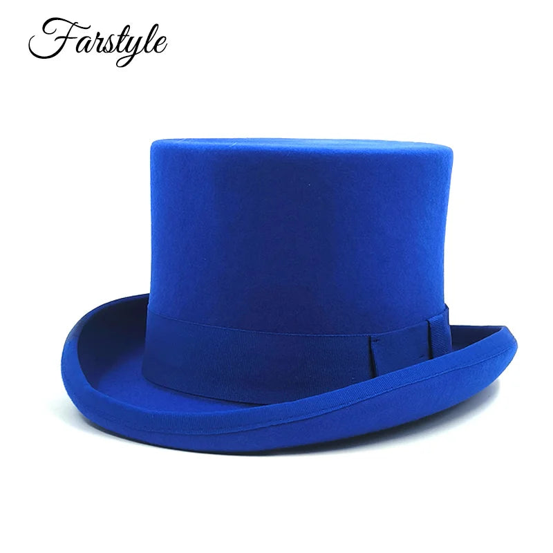 Men's Classic Wool Top Hat | Gentleman Magician Style