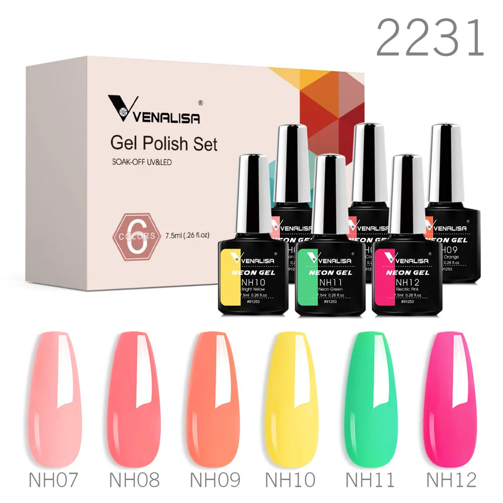 VENALISA 6-Piece Winter Gel Polish Set – HEMA & TPO Free