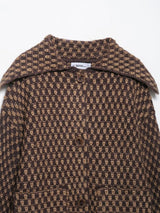 Autumn Brown Knit Cardigan - Elegant USA-Made Loose Sweater Coat