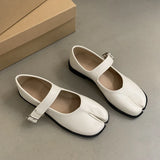 SUOJIALUN Women's Split-Toe Mary Jane Flats