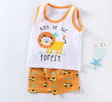 Kids' Summer Cotton 2-Piece Vest Set