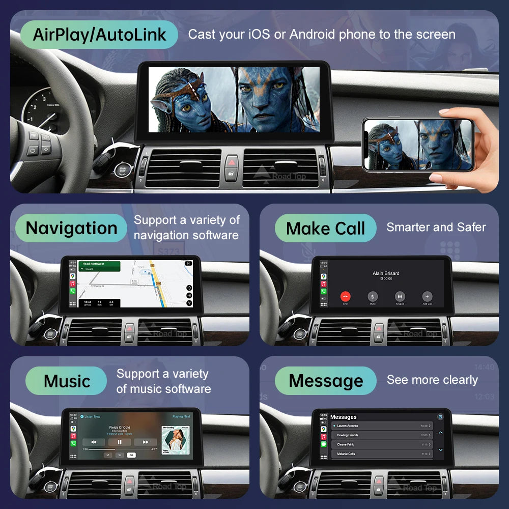 BMW X5 X6 Wireless CarPlay & Android Auto Screen