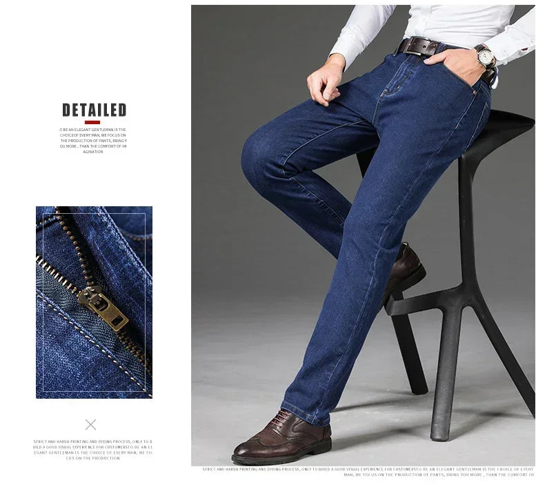 Men's Fleece-Lined Stretch Straight-Leg Jeans