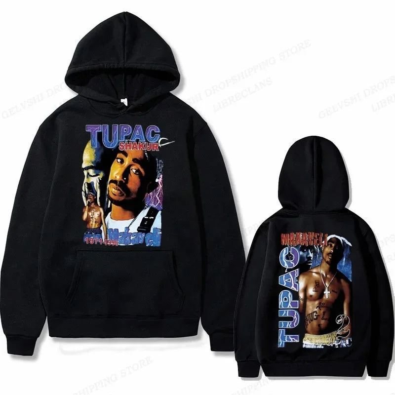 Tupac 2Pac Graphic Fleece Hoodie for Men