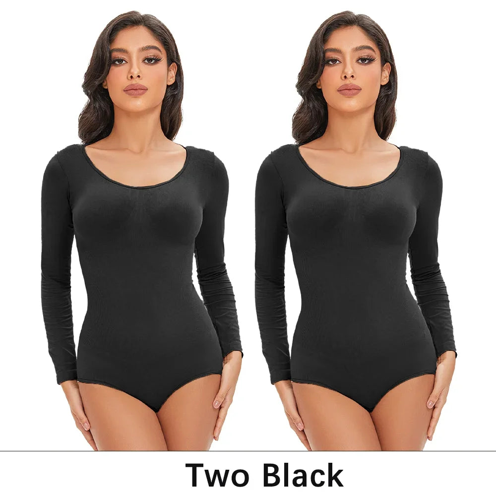 Seamless Tummy Control Long Sleeve Body Shaper