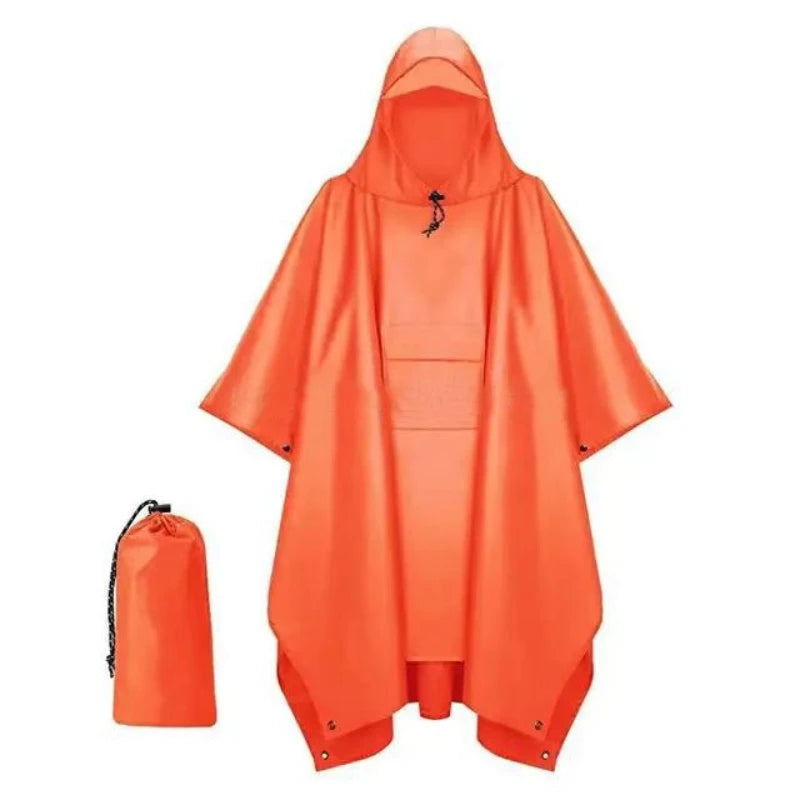 3-in-1 Hooded Waterproof Rain Poncho | Outdoor Adventure