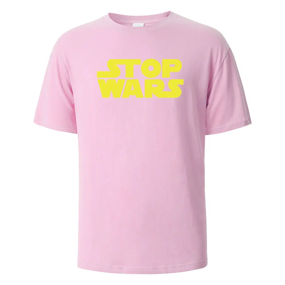 Stop Wars Graphic Cotton T-Shirt